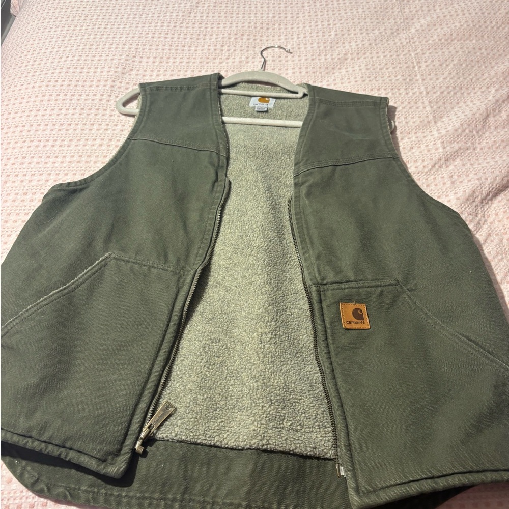 Carhartt Sage Green Fleece Vest